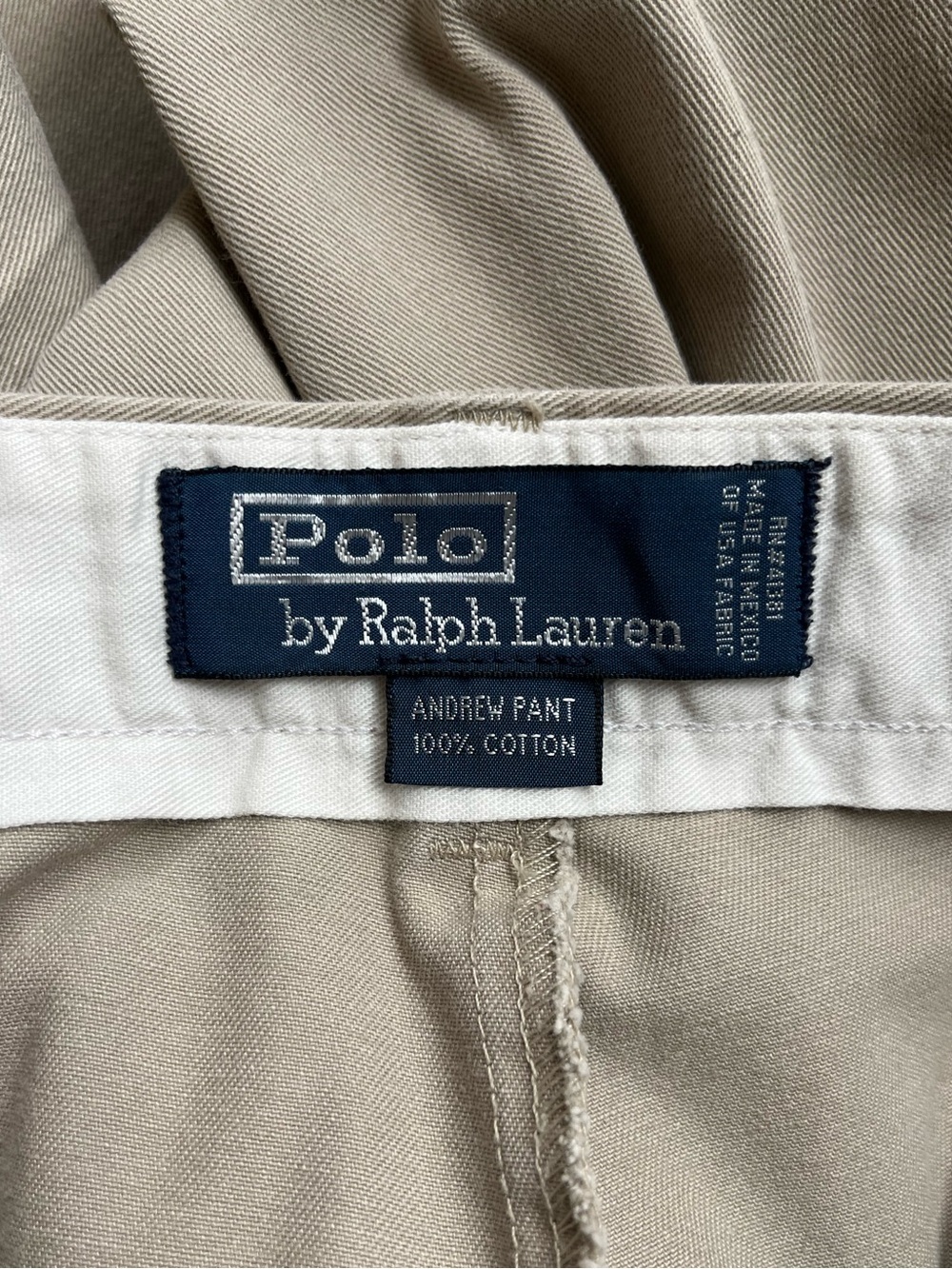 Polo Ralph Lauren Andrew pants Men’s Pleated Khaki tan Chinos pants size 36x30 - Picture 6 of 9